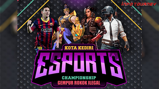 turnamen efootball pes 2021 agustus 2022 kediri esports championhship logo