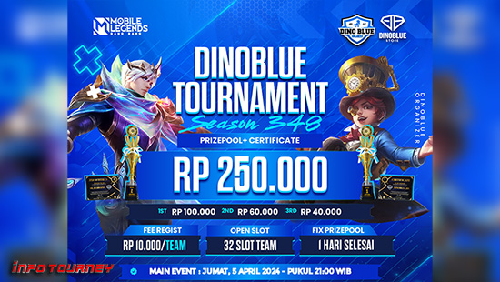 turnamen ml mlbb mole mobile legends april 2024 dino blue season 348 logo