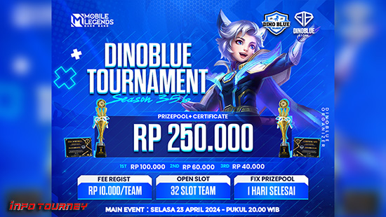 turnamen ml mlbb mole mobile legends april 2024 dino blue season 356 logo