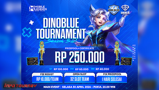 turnamen ml mlbb mole mobile legends april 2024 dino blue season 361 logo