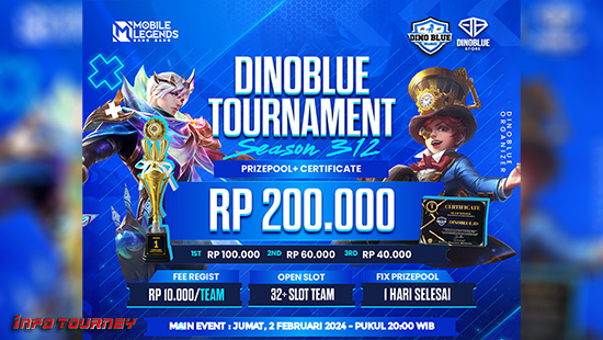 turnamen ml mlbb mole mobile legends februari 2024 dino blue season 310 logo