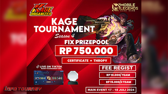turnamen ml mlbb mole mobile legends juli 2025 kage organizer season 4 logo