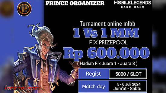 turnamen ml mlbb mole mobile legends juli 2025 prince organizer 1vs1 marksman logo