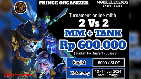 turnamen ml mlbb mole mobile legends juli 2025 prince organizer 2vs2 marksman tank logo