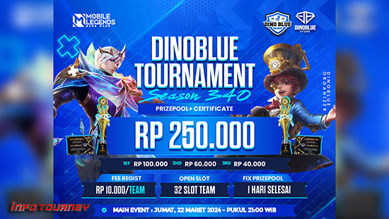 turnamen ml mlbb mole mobile legends maret 2024 dino blue season 340 logo